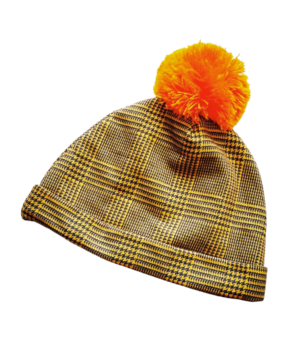 FAANJ Clothes Cappello senape stampa pied de poule