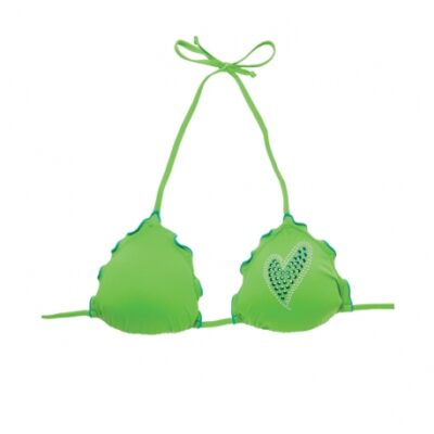 2BEKINI 7221-4 Costume triangolo frill serie Heart Green
