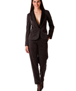 MIMÌ MUÀ Firenze SFAB-2033 Pantalone a sigaretta con cinturino in raso