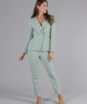 MIMÌ MUÀ Firenze ESAC-2271 Pantalone verde sigaretta tessuto tecnico