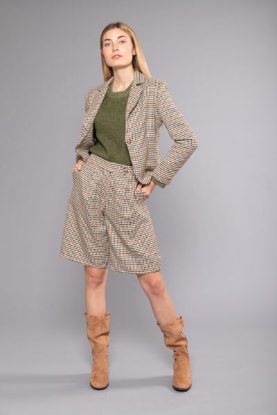 Mimì Muà Firenze MSAD-2366 Bermuda in pied de poule variopinto
