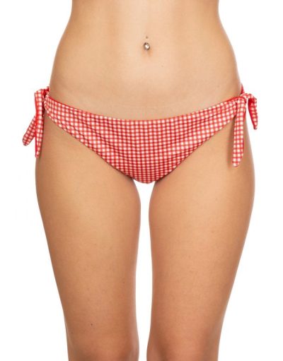 2BEKINI 7455-47 Costume slip fiocchi vichy rosso