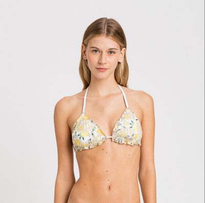 TWINSET 221LMMJ22 Triangolo da bagno stampa con ricamo sangallo