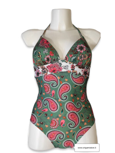 LIU JO VA2084J6364 Costume intero a triangolo cachemire verde