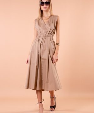MIMÌ MUÀ Firenze ESAE-4194 Abito lungo basic cammello