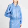Twinset 222LI29NN Bomber azzurro effetto pelle