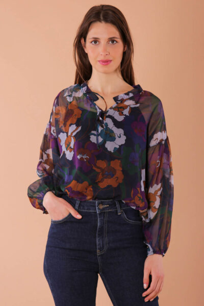 Mimì Muà Firenze ARAF-1454 Blusa over stampa fiorata