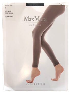 Collant Max Mara a leggings in caldo cotone colore grigio melange