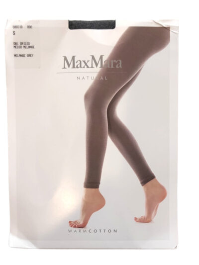 Collant Max Mara a leggings in caldo cotone colore grigio melange