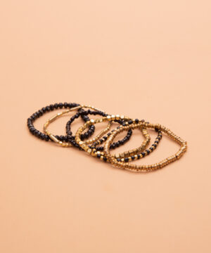 MIMÌ MUÀ Firenze FBAE-8469 Bracciali misti perline oro nero