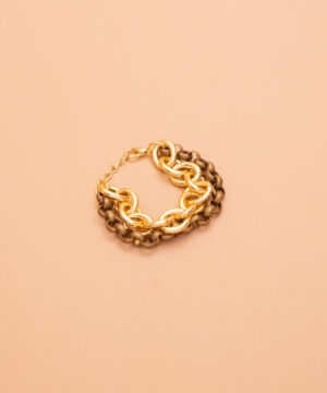 MIMÌ MUÀ Firenze FBAE-8469 Bracciale con catene oro e verde