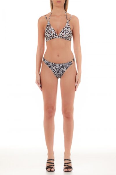 Liu Jo VA3065J6448 Bikini triangolo leopardato e slip zebrato