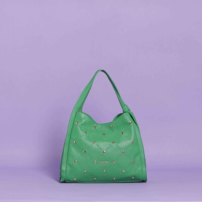 Mimì Muà Firenze M8-H200522 Borsa a spalla con trama verde bandiera