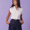 MIMÌ MUÀ Firenze ARAG-1481 Blusa dettaglio in georgette panna