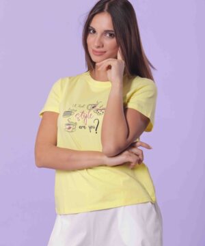 MIMÌ MUÀ Firenze RFAG-1520 T-shirt giallo coffee