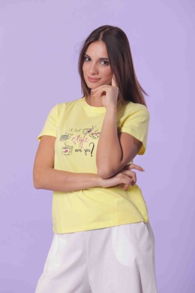 MIMÌ MUÀ Firenze RFAG-1520 T-shirt giallo coffee