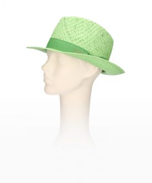 LIU JO VA3179T0300 Cappello in paglia verde con nastro