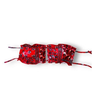 2BEKINI 2S23108-33 Costume a fascia fantasia bandana rosso