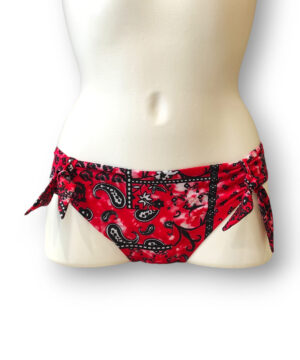 2BEKINI 2S23406-33 Costume a slip con fiocchi fantasia bandana rosso