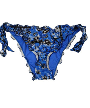 2BEKINI 2S23414-34 Costume a slip fiocchi fantasia bandana blu