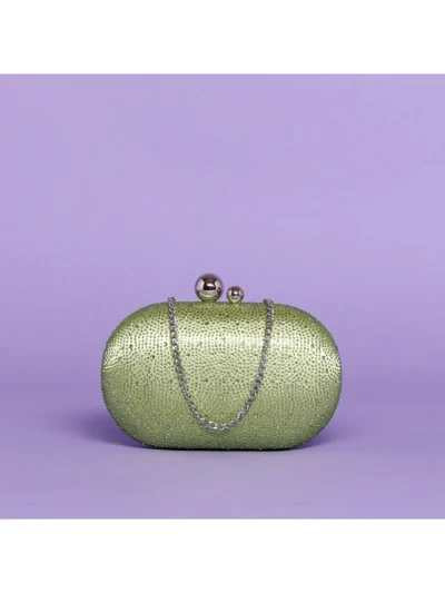 MIMÌ MUÀ Firenze M8-M200471 Borsa clutch verde con strass