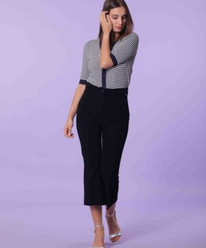 MIMÌ MUÀ Firenze ESAG-2492 Pantalone flare tessuto tecnico nero