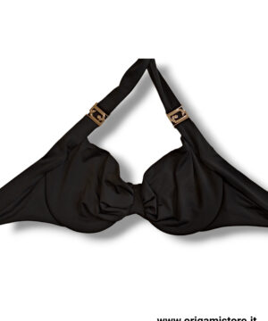 LIU JO VA3139J5885 Costume a reggiseno nero con logo in metallo