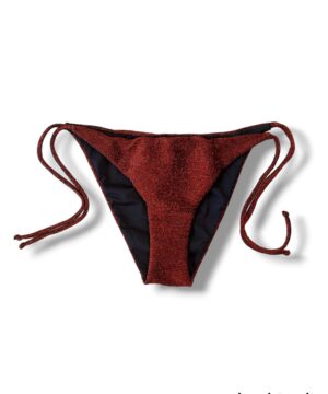 PEPITA 8845 Slip da bagno con lacci in lurex caramello