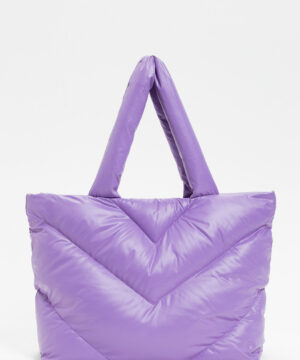 TWINSET 232LI74XX Borsa shopper trapuntata viola con logo