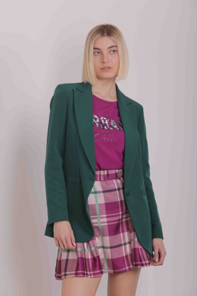 MIMÌ MUÀ Firenze ESAH-6401 Giacca lunga tessuto tecnico verde