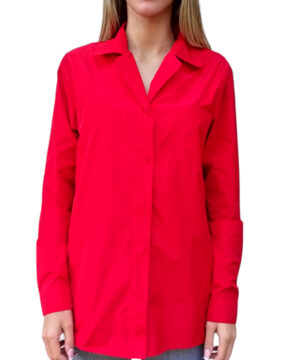 MAX MARA Leisure Uberta Camicia in taffetà rosso