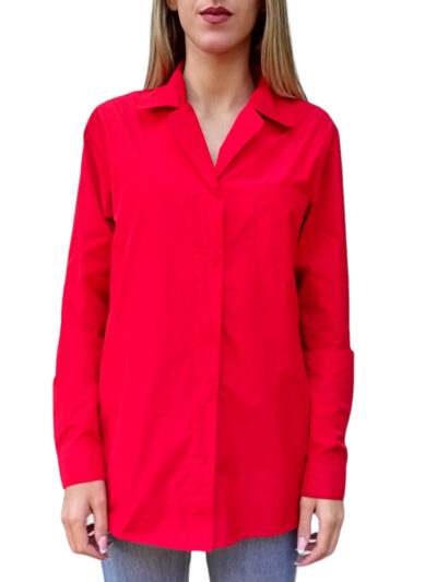 MAX MARA Leisure Uberta Camicia in taffetà rosso