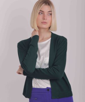 MIMÌ MUÀ Firenze AFAH-3510 Cardigan corto aperto verde