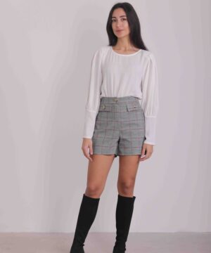 MIMÌ MUÀ Firenze ESAH-2550 Pantalone short principe di galles