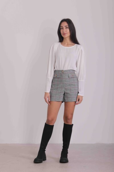 MIMÌ MUÀ Firenze ESAH-2550 Pantalone short principe di galles