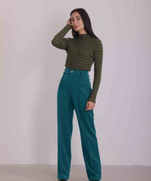 MIMÌ MUÀ Firenze ESAH-2553 Pantalone ottanio in polyviscosa