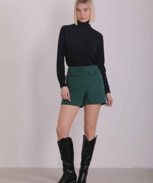 MIMÌ MUÀ Firenze ESAH-2561 Pantalone short tessuto tecnico verde