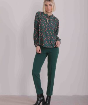 MIMÌ MUÀ Firenze ESAH-2563 Pantalone pancia piatta verde