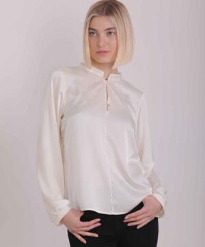 MIMÌ MUÀ Firenze MSAH-1549 Blusa effetto raso panna