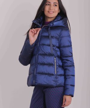 MIMÌ MUÀ Firenze NDAH-6374 Piumino corto blu con cappuccio