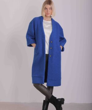 MIMÌ MUÀ Firenze JJAH-6415 Cappotto lungo bluette