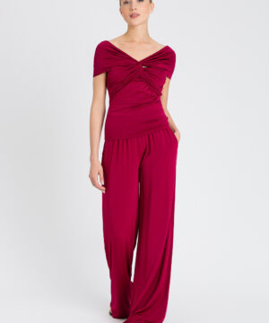 TWINSET 241LB22HH Pantalone rosso a palazzo con tasche