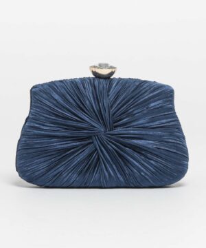 MIMÌ MUÀ Firenze M8-M200886 Borsa clutch blu con nodo