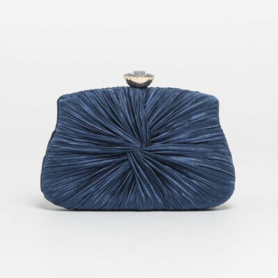 MIMÌ MUÀ Firenze M8-M200886 Borsa clutch blu con nodo