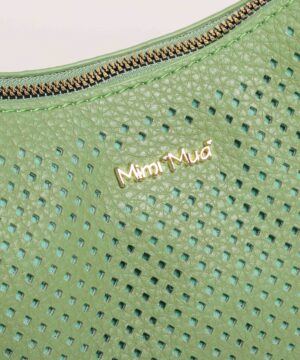MIMÌ MUÀ Firenze M8-Y200797 Borsa hobo verde traforata