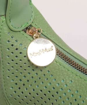 MIMÌ MUÀ Firenze M8-Y200797 Borsa hobo verde traforata