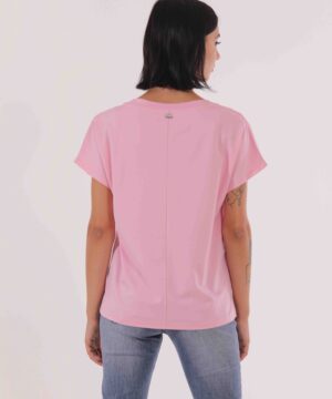 MIMÌ MUÀ Firenze SFAI-1689 T-shirt lilla scollo a v
