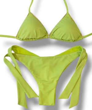 LIU JO VA4045J4652 Bikini triangolo lurex e brasiliana verde