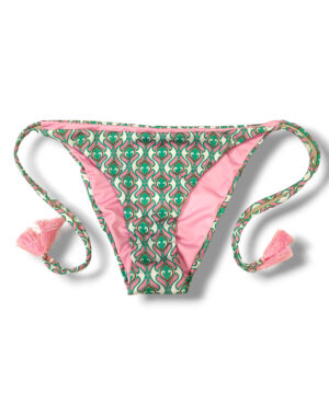 PEPITA 1437 Slip da bagno lacci fantasia etnica verde rosa