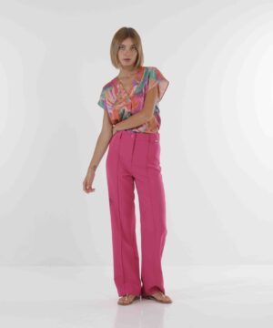 MIMÌ MUÀ Firenze MRAI-2629 Pantalone dritto tecnico fucsia